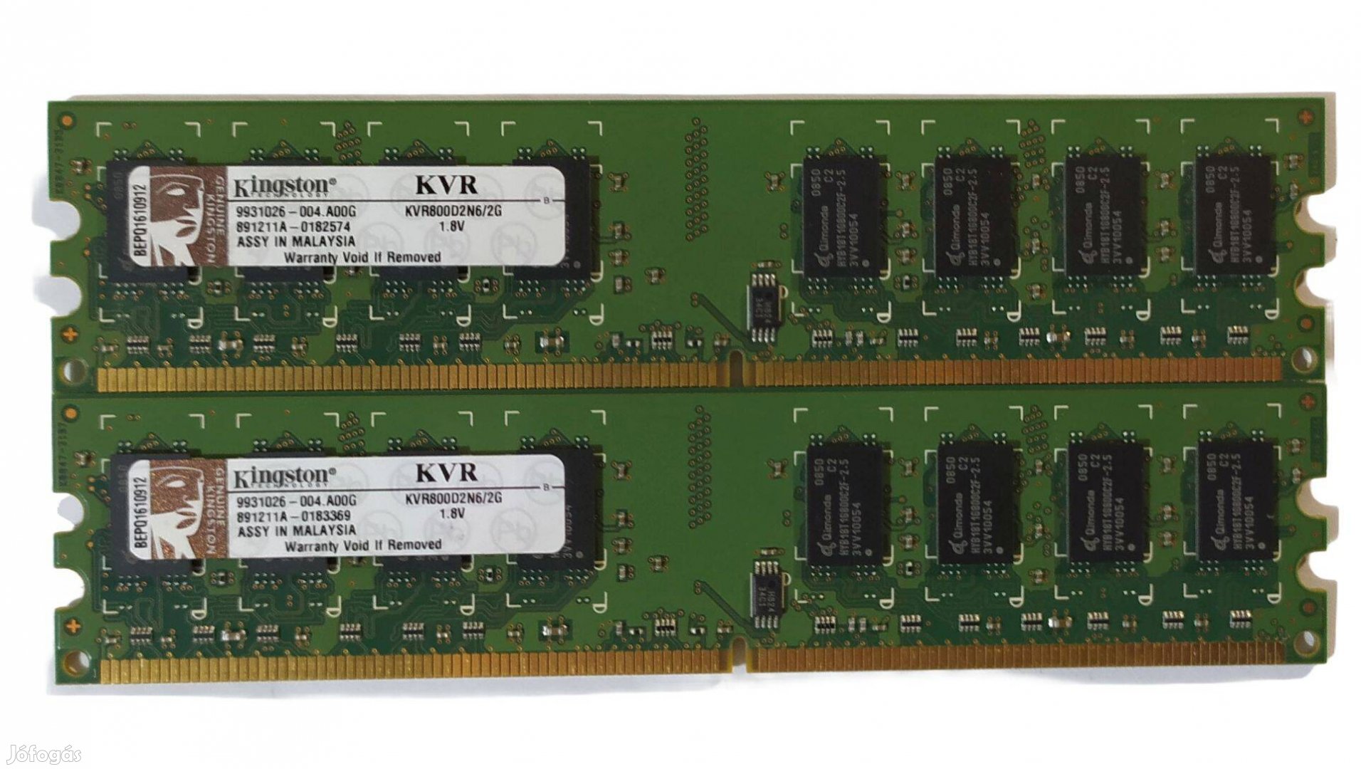 Kingston 4GB (2x2GB) DDR2 800MHz memória