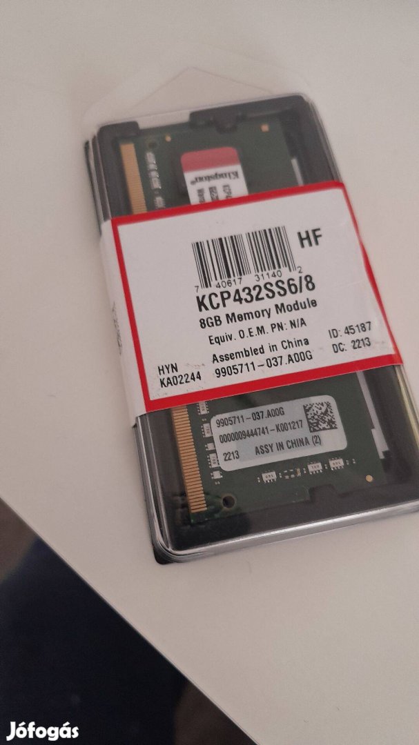 Kingston 8GB DDR4 3200MHz Kcp432SS6/8 ram, memória