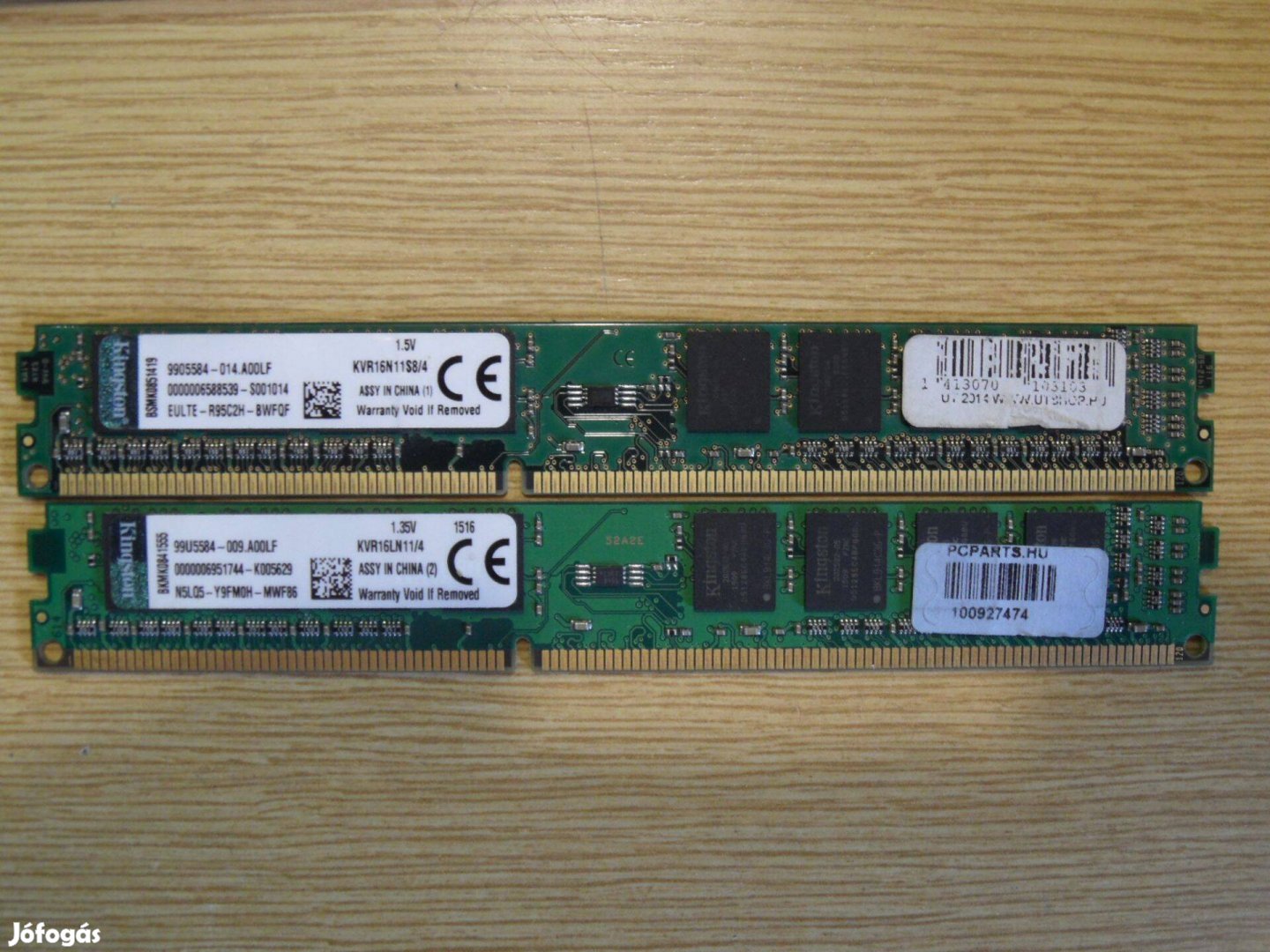 Kingston 8GB / 1600Mhz (2X 4GB) DDR3 memória KIT