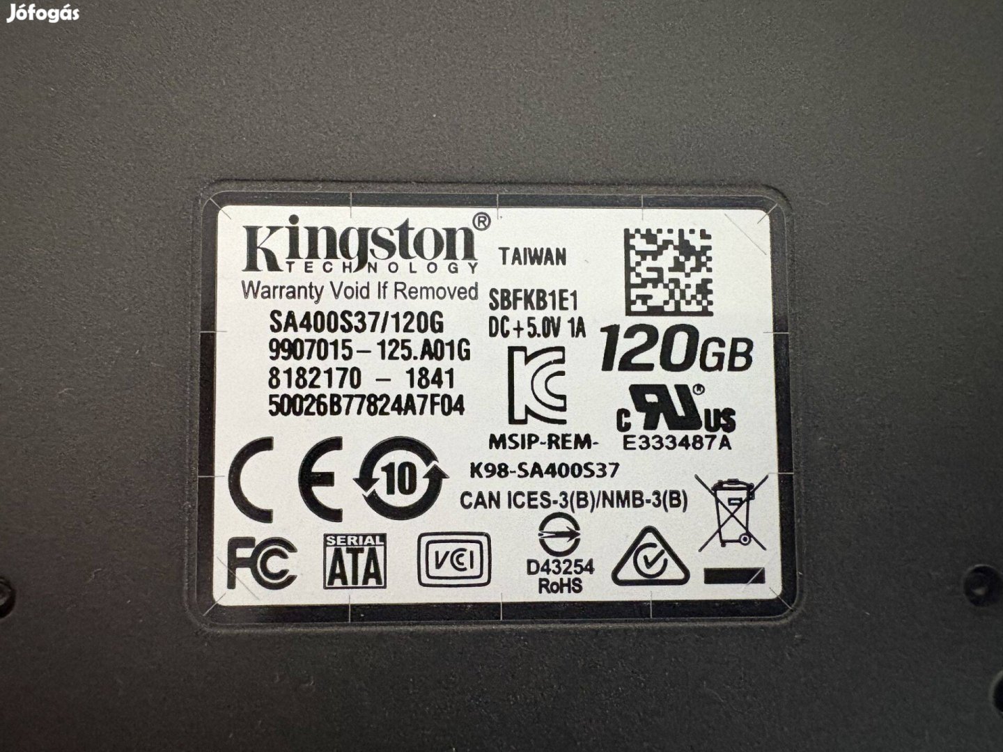 Kingston A400 120GB SSD SATA3 eladó