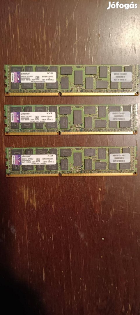 Kingston DD3-1600, registered ECC ram, 3x8GB