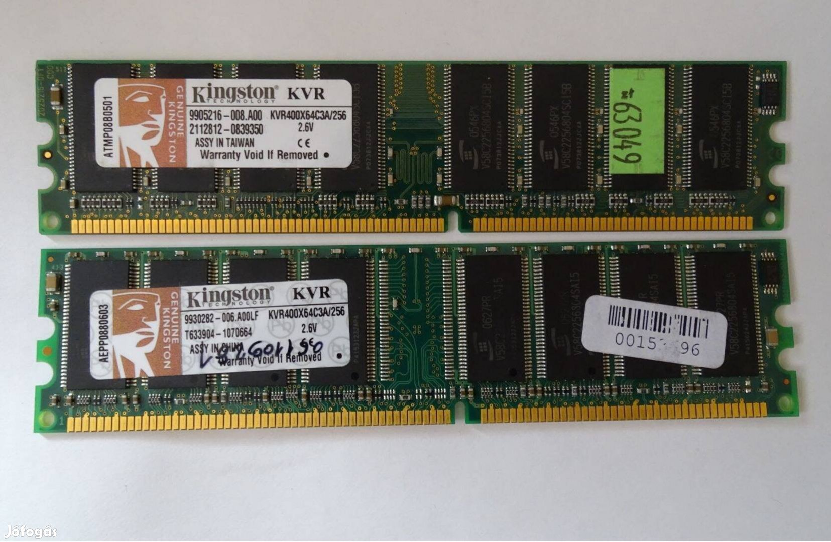 Kingston DDR 400MHz Kvr400X64C3A/256 memória