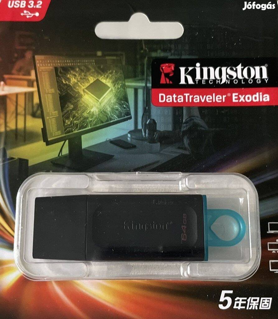 Kingston Datatraveler Exodia 64GB-os High Speed USB 3.2 Pendrive