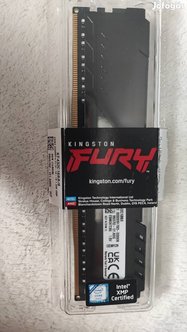 Kingston Fury 8GB DDR4 3200MHz új