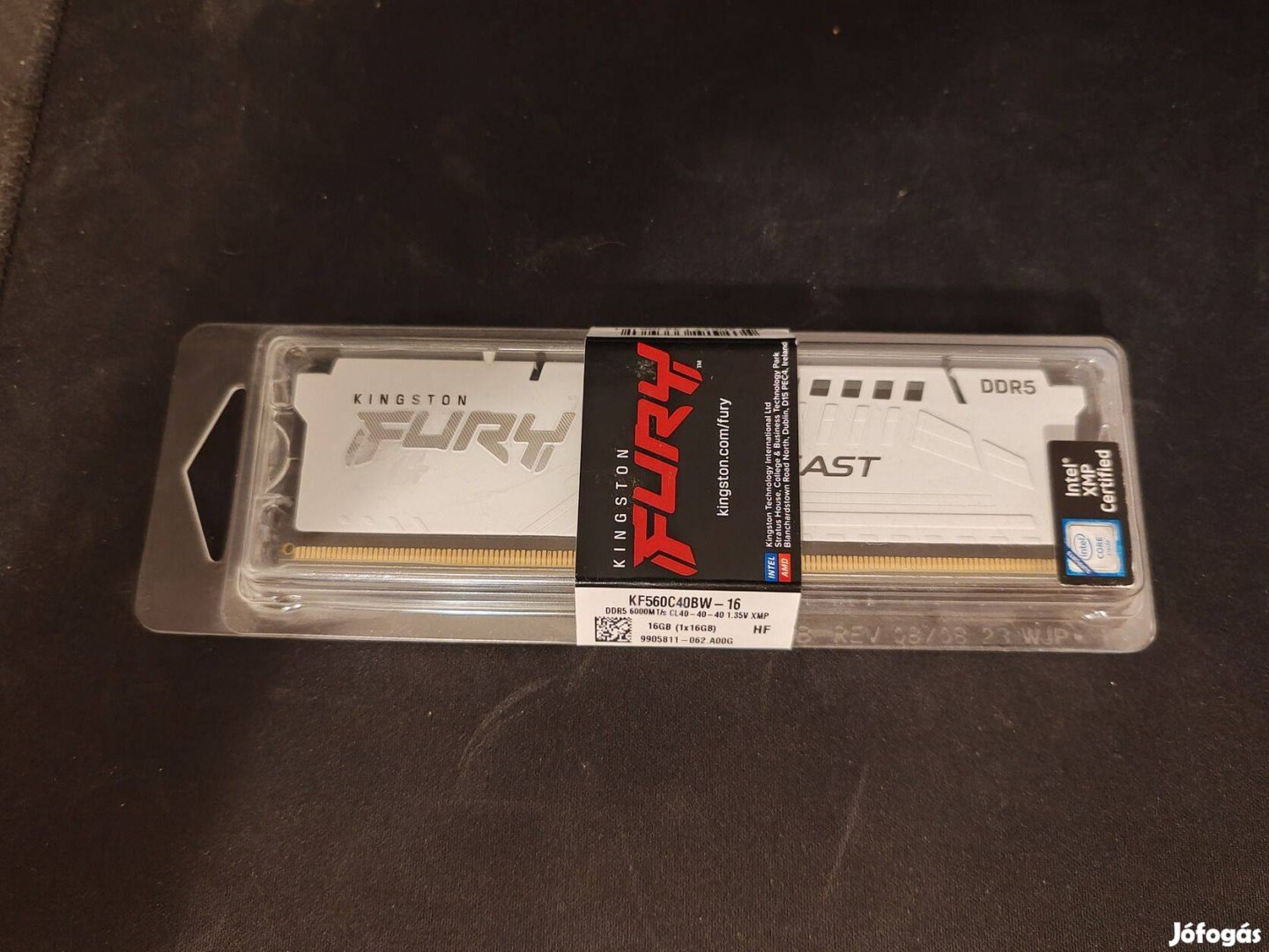 Kingston Fury Beast Fehér DDR5 16GB CL40 6000MHz