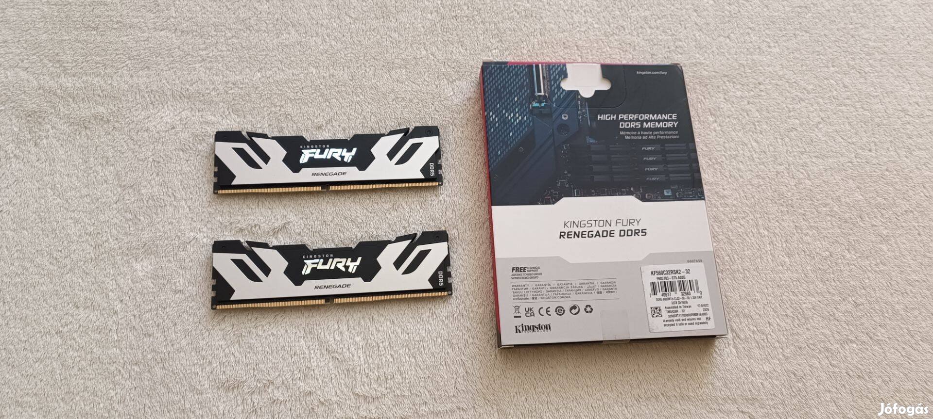 Kingston Fury DDR5 32GB 6000MHz CL32 memória eladó