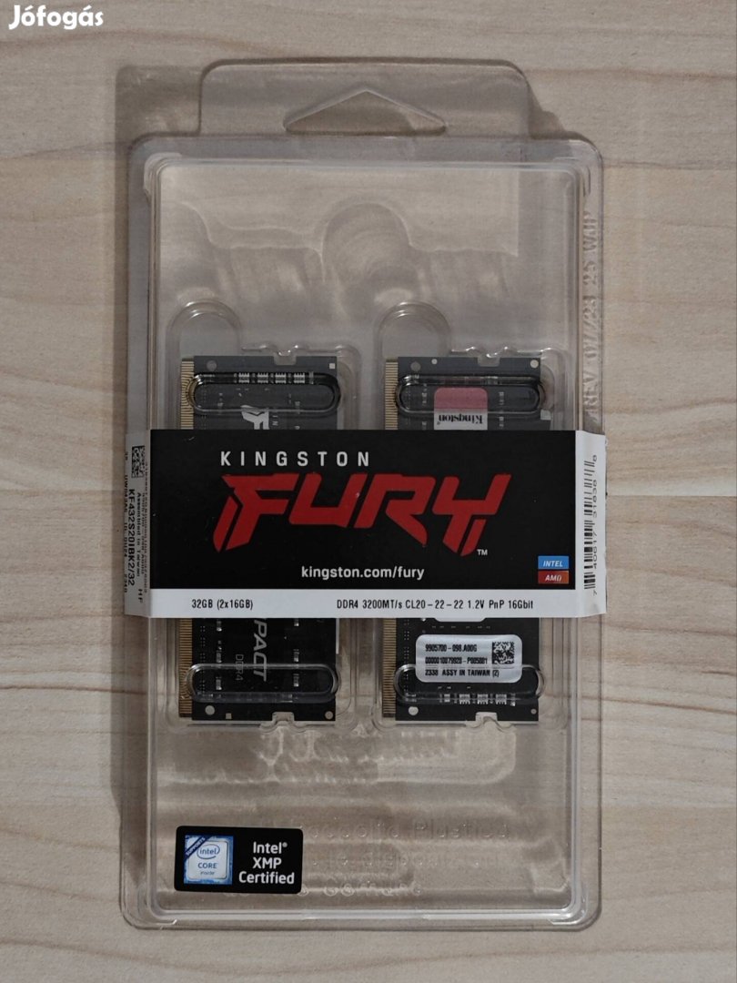 Kingston Fury Impact 32GB (2x16GB) DDR4 3200MHz CL20 Laptop RAM  