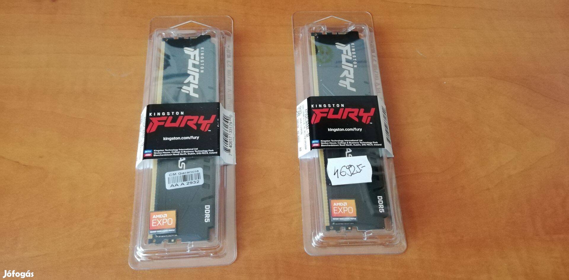 Kingston Fury KF552C36BBE-32 DDR5 32Gb 5200MHz ramok garanciás