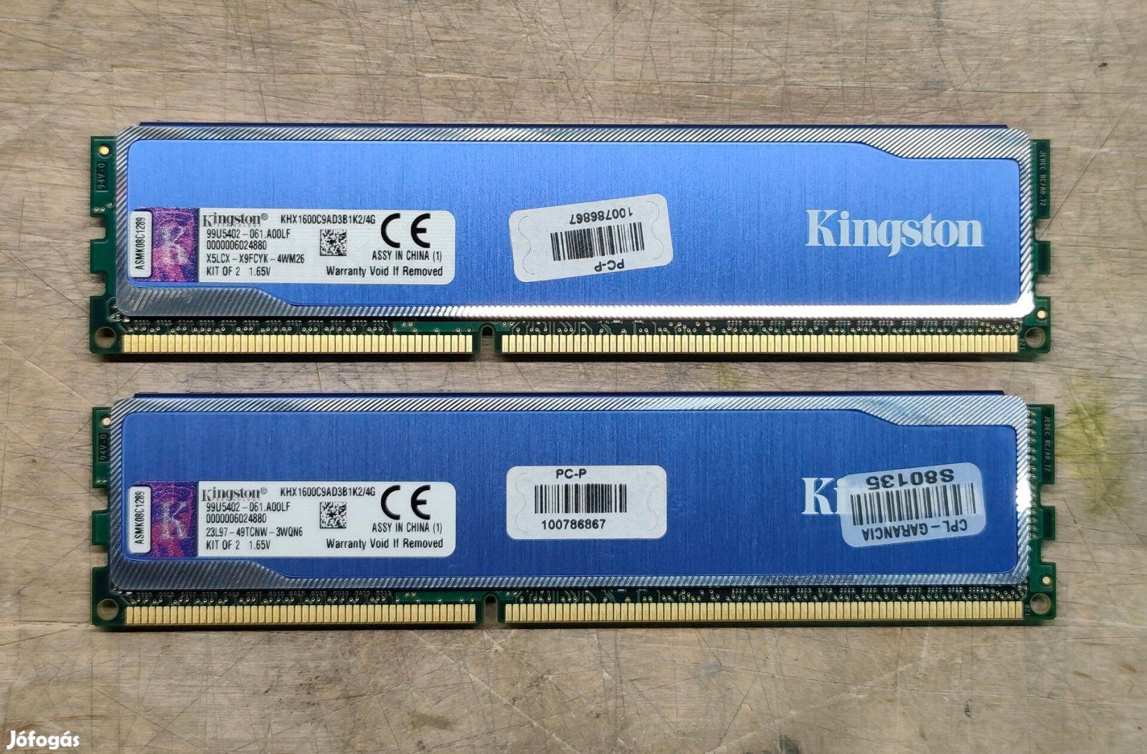 Kingston Hyperx 4GB 2x2GB DDR3 1600MHz 1.65V CL9 Khx1600C9Ad