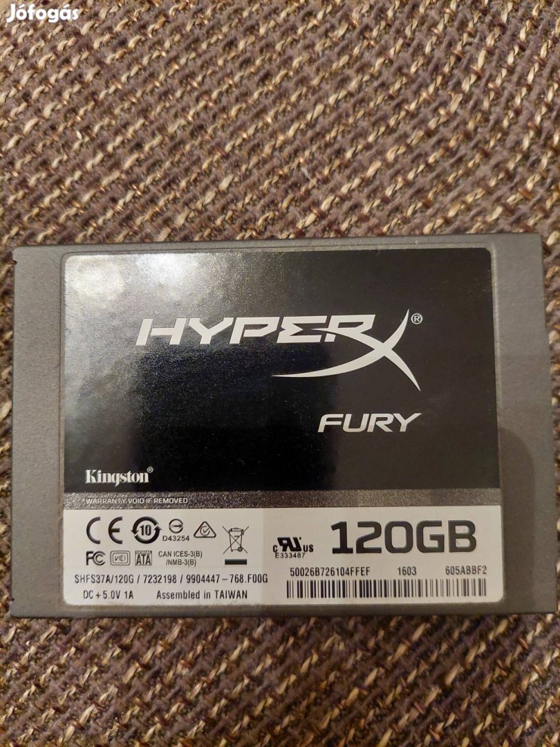 Kingston Hyperx Fury 120 GB SSD eladó