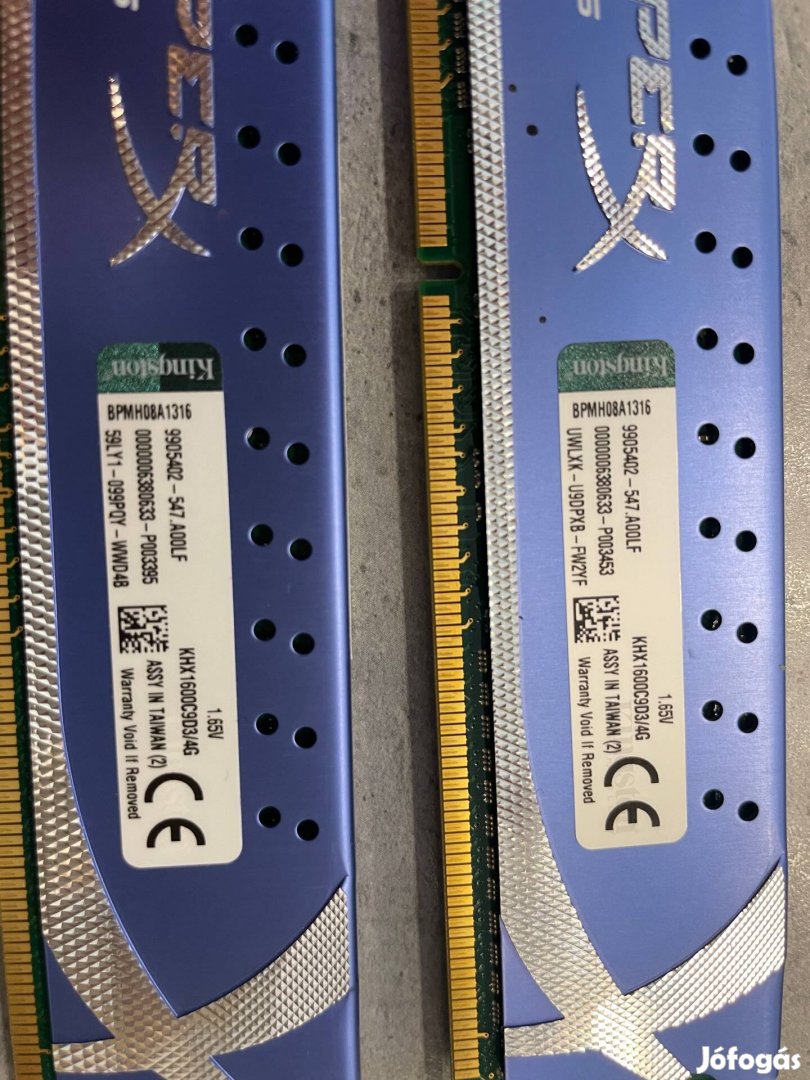 Kingston Hyperx Genesis DDR3 8GB RAM (2x4Gb) modul pár használt