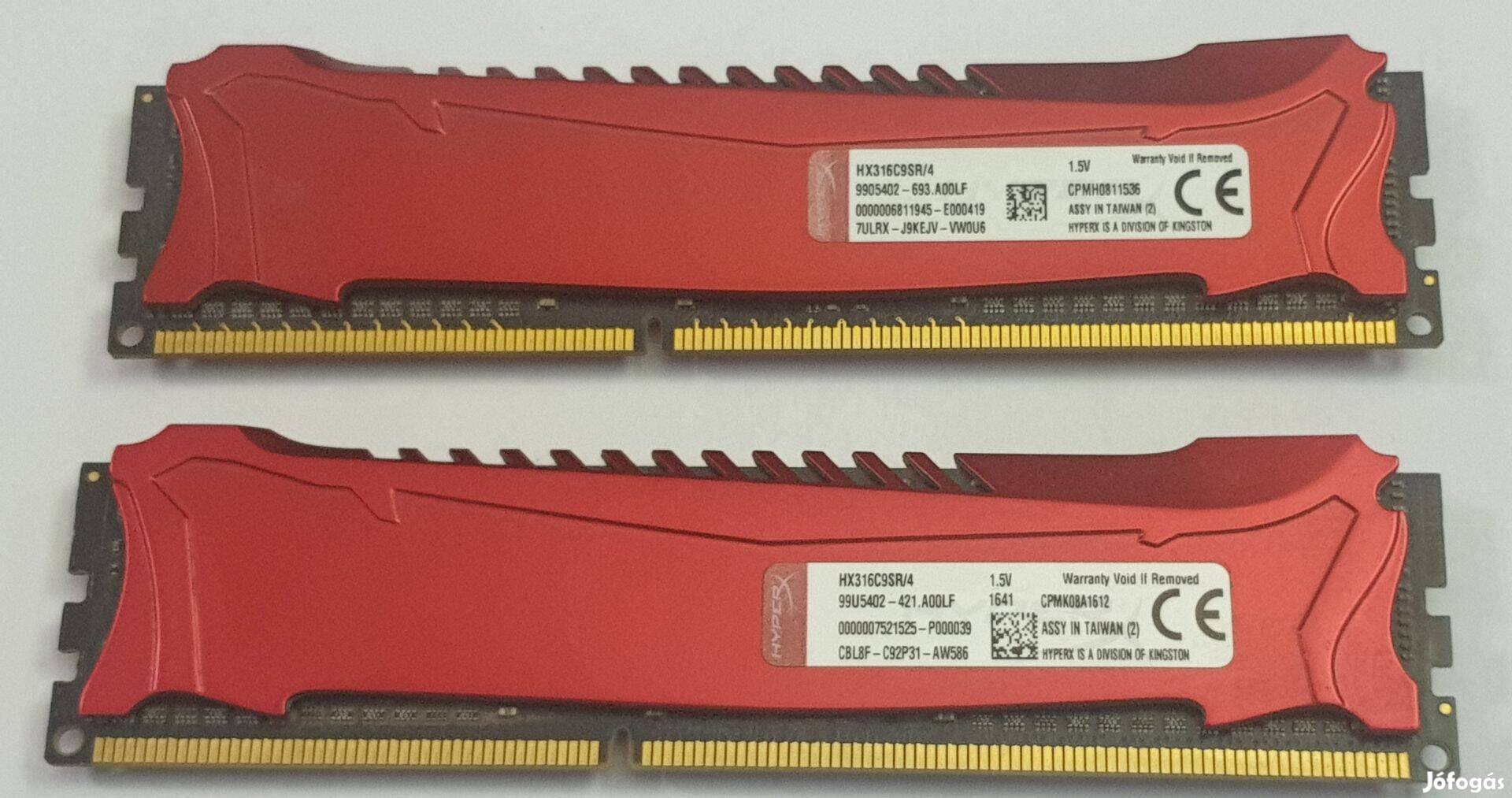 Kingston Hyperx Savage 8GB DDR3 1600 MHz (2x4GB) HX316C9SR4 ram