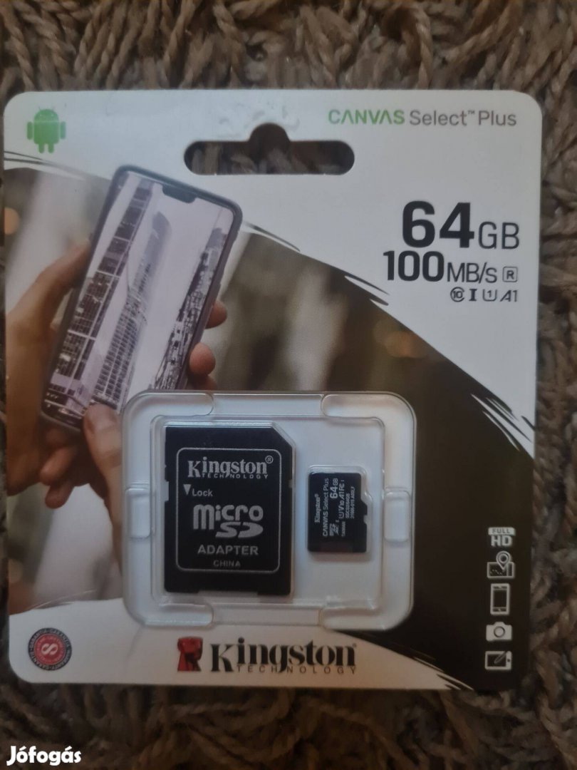 Kingston Micro SD+ A 64 GB memóriakártya