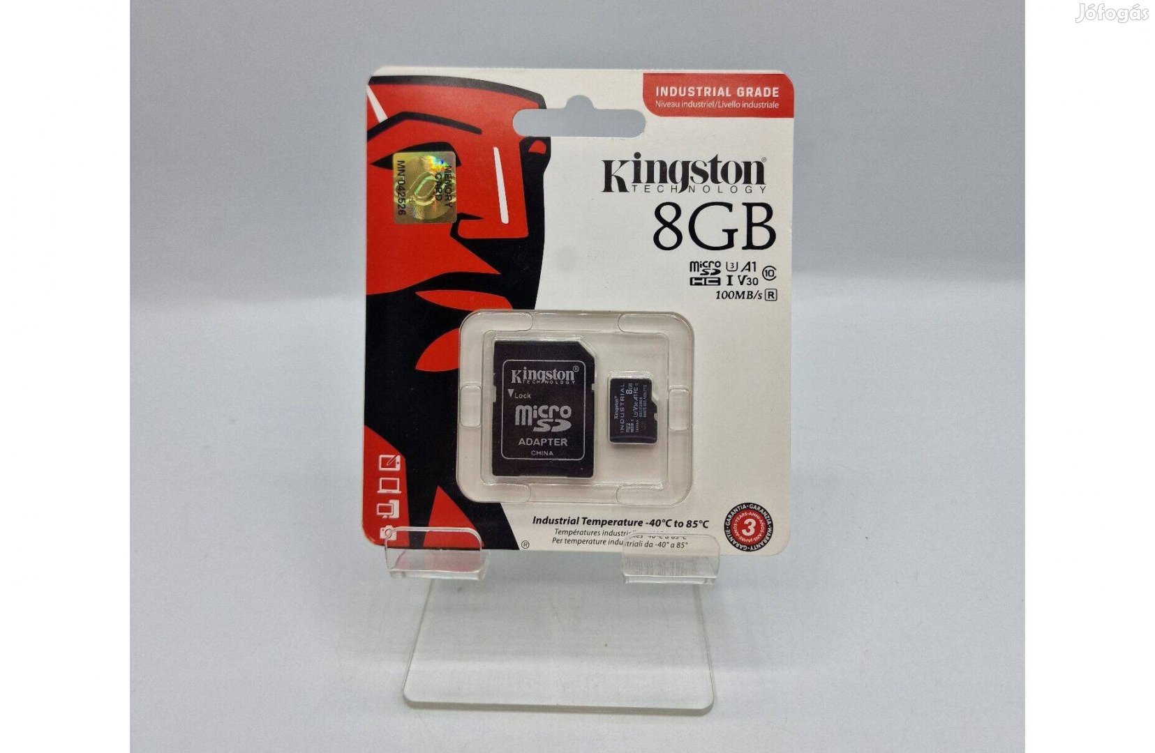 Kingston memóriakártya Microsd HC 8GB + SD adapter, új