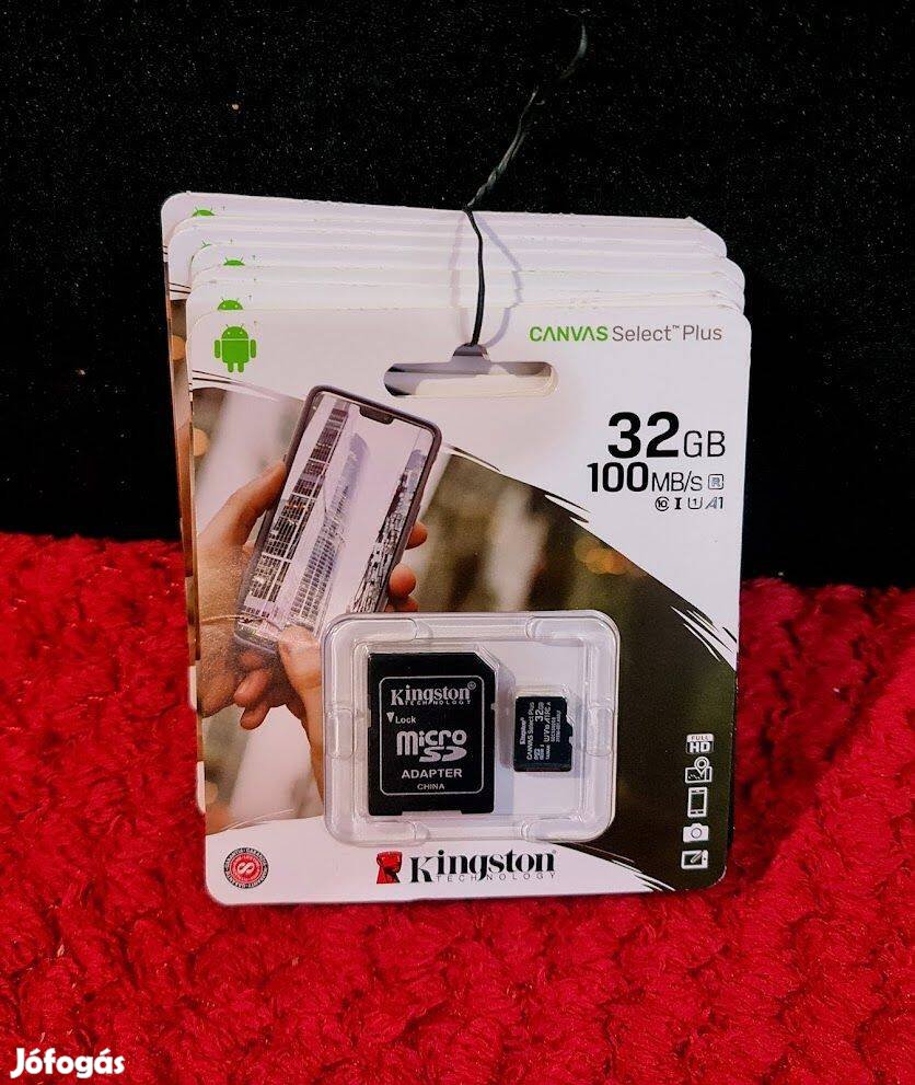 Kingston microsdhc Canvas Select Plus 32GB bontatlan csomagolás,új áll