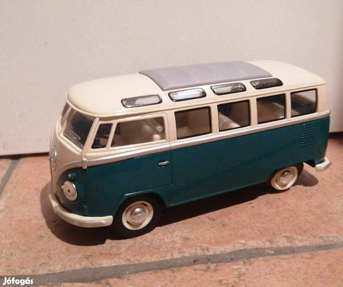 Kinsmart 7" Volkswagen 1962 BUSZ Méretarány 1/24 Zöld & F