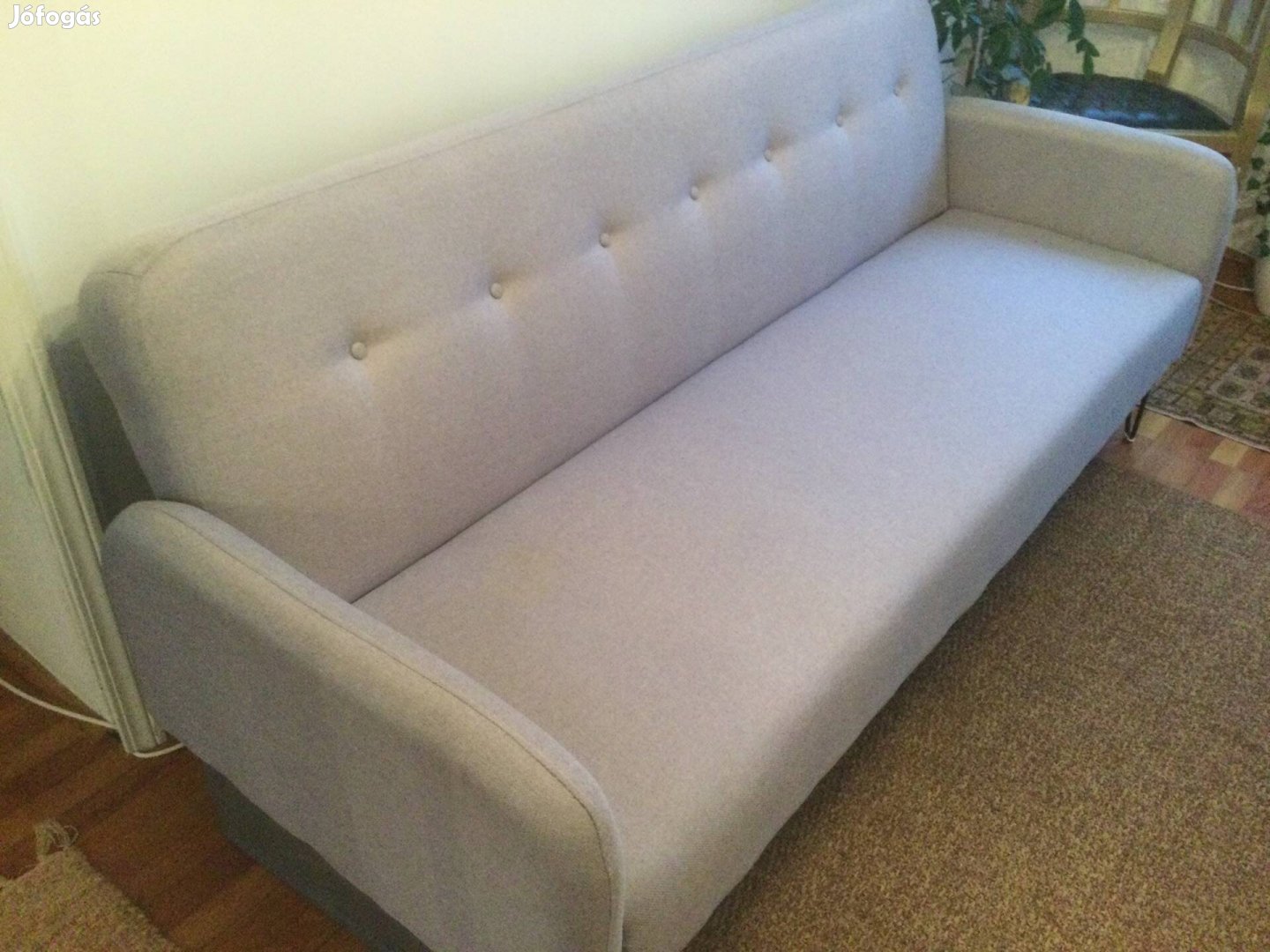 Kinyitható, világos szürke , új kanapé