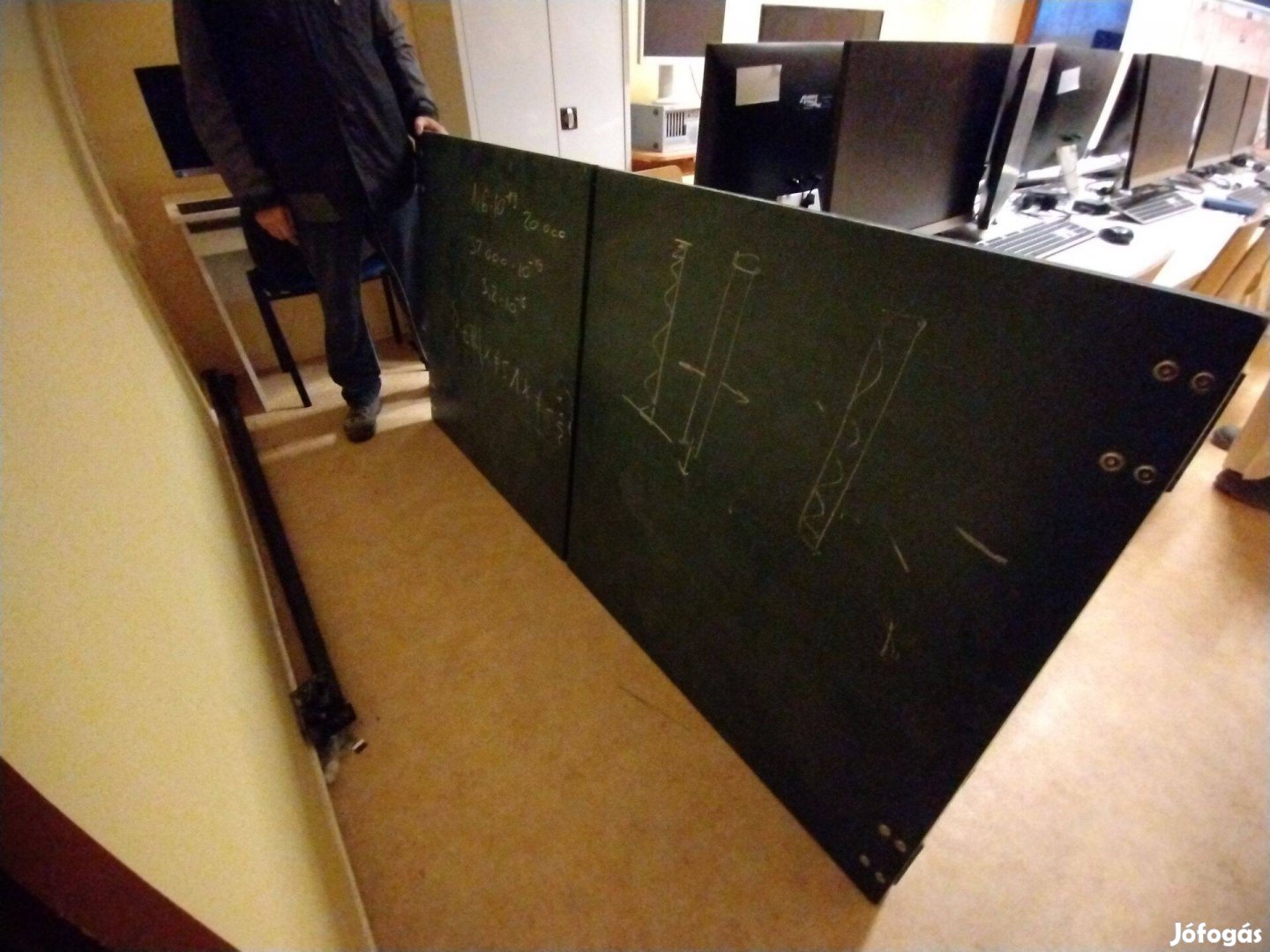 Kinyitható nagyméretű retro iskola tábla krétához 41 méter