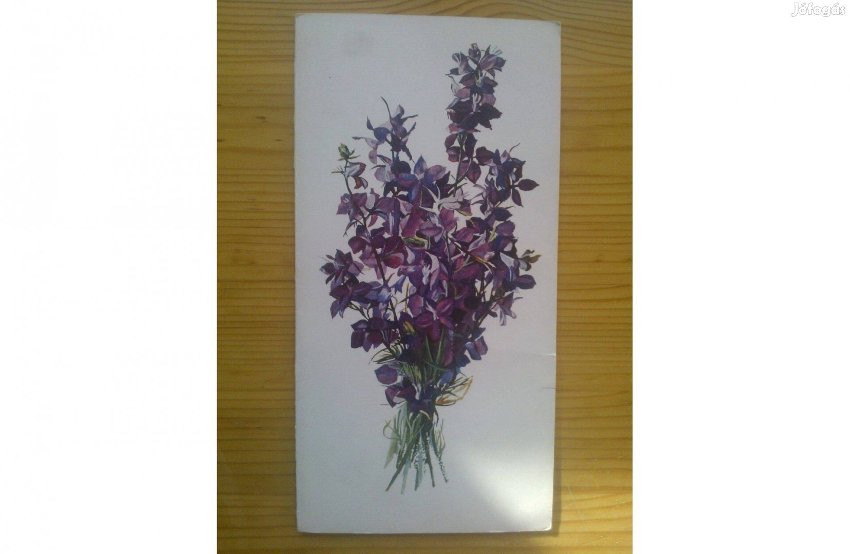 Kinyitható régi virágos képeslap névnapi jókívánsággal 2 Ft
