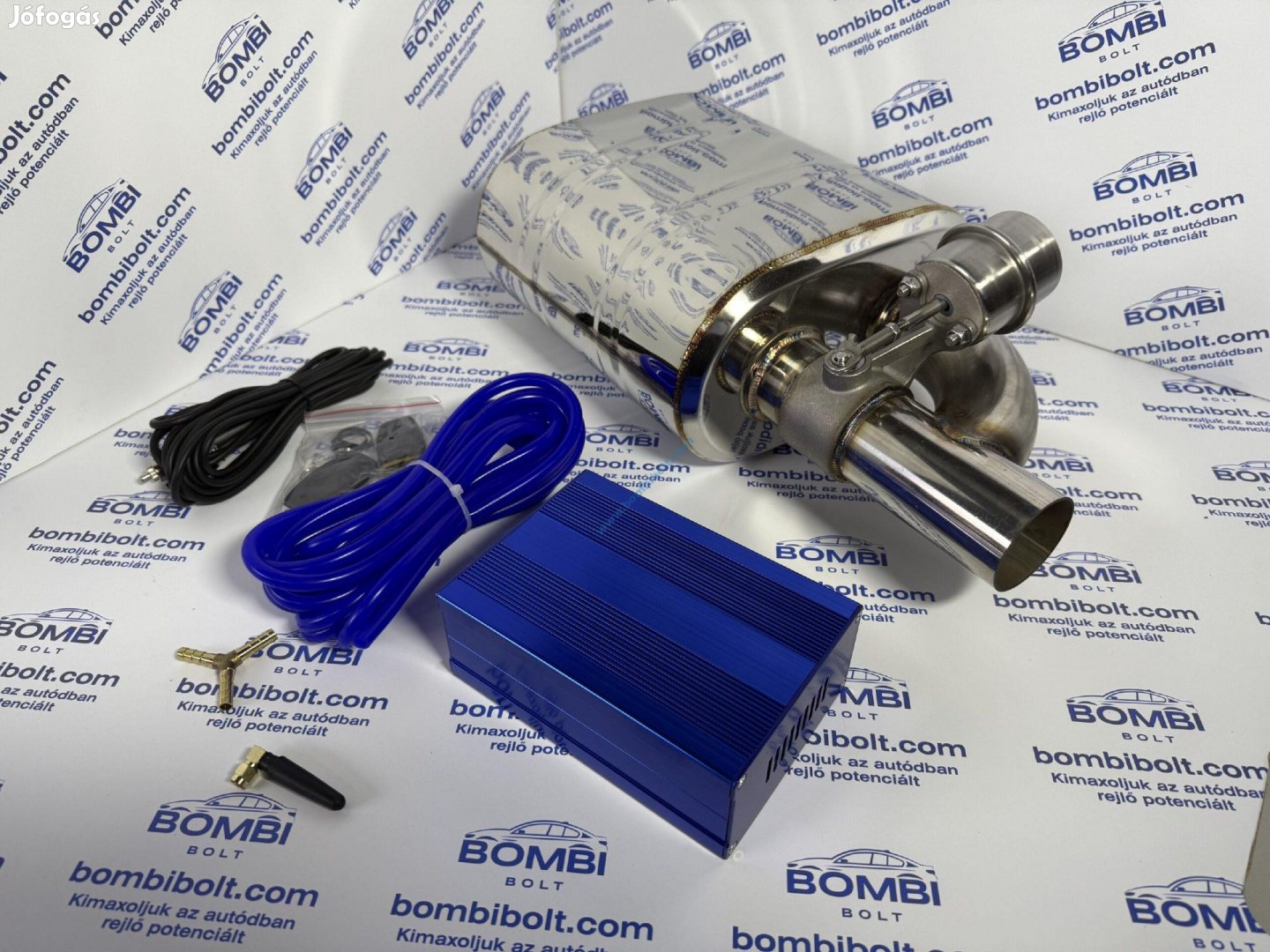 Kipufogó dobba épített CUT OUT szelep, kompreszzorral 51mm,