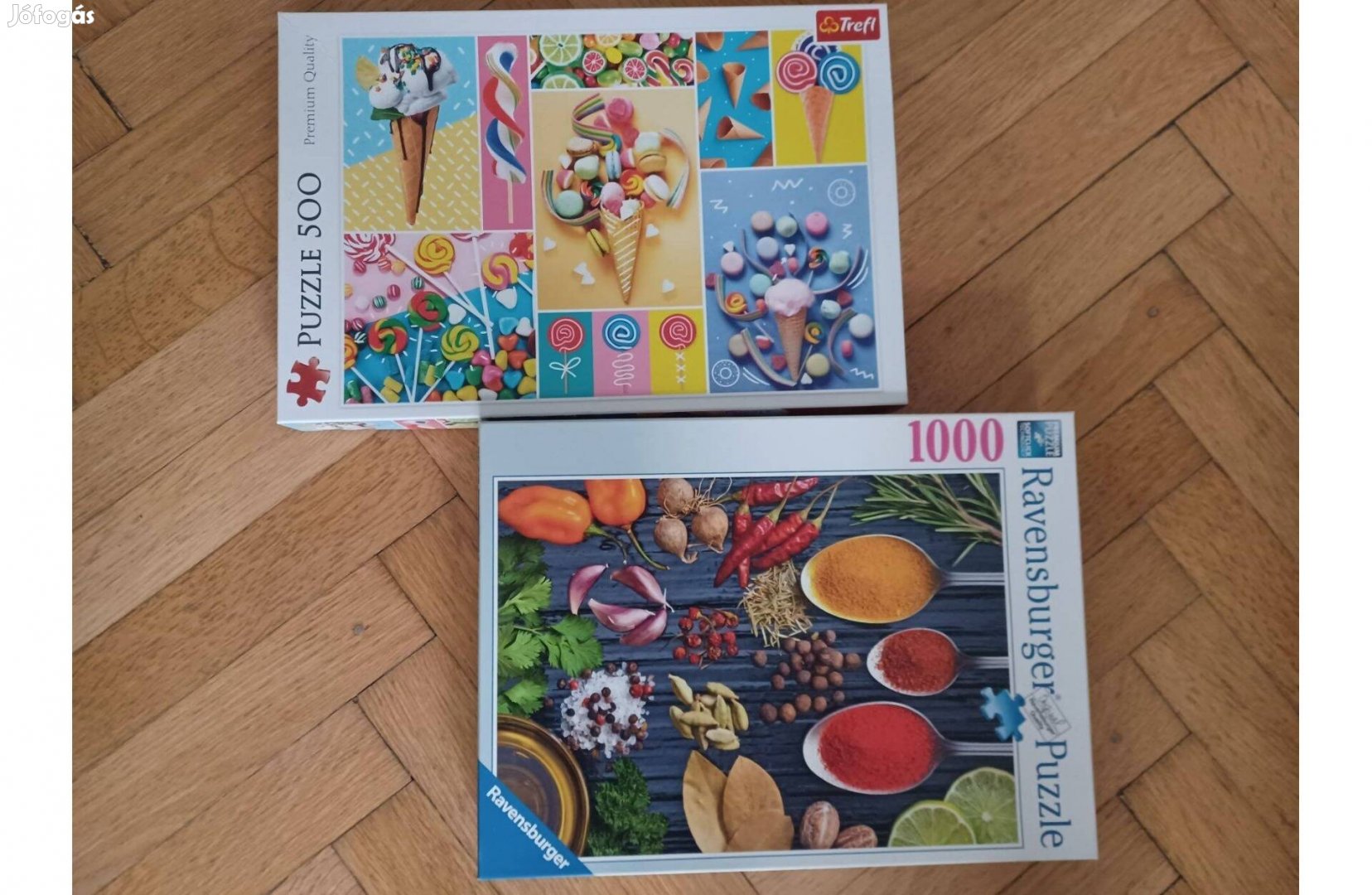 Kirakó, puzzle Fűszerek 1000 db + Édességek 500 db