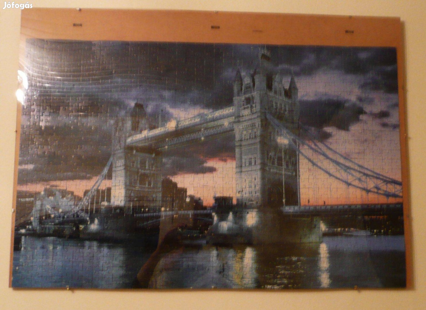 Kirakott Puzzle Kép London Bridge Üvegkeretben, 1000 DB-OS, 50x70 CM