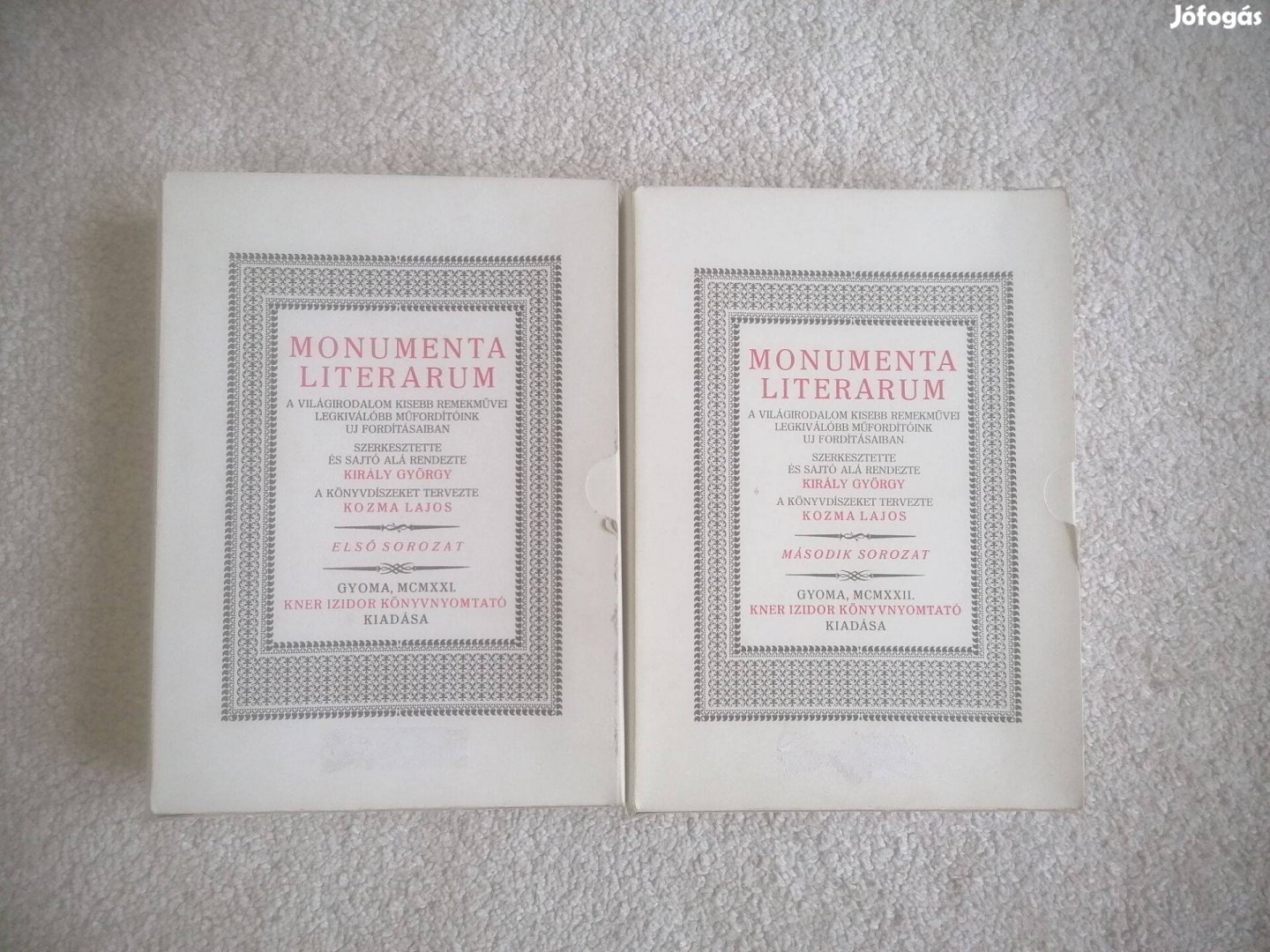 Király György (szerk.): Monumenta literarum I-II