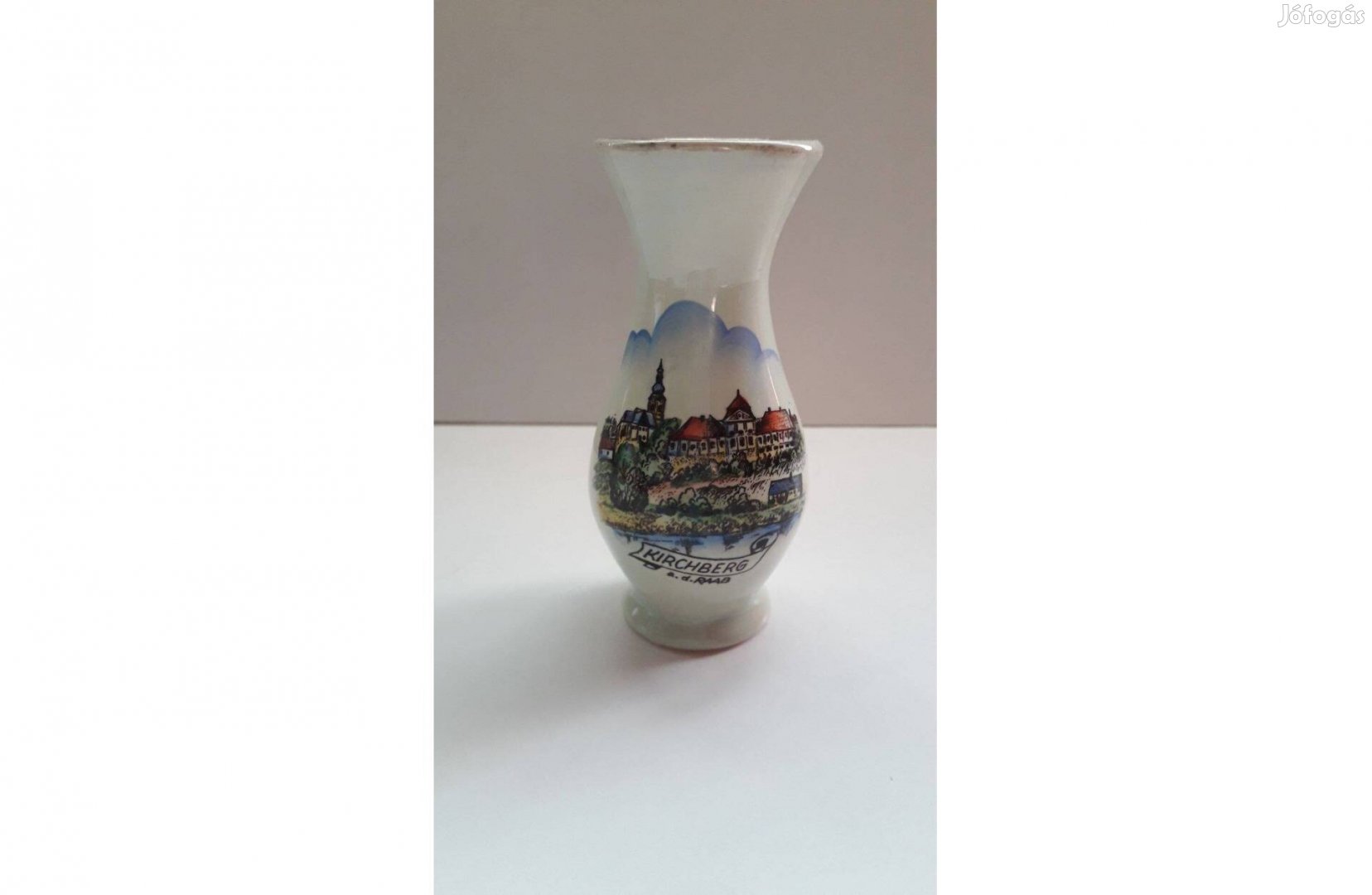 Kirchbergi osztrák porcelán váza 11 cm hibátlan_