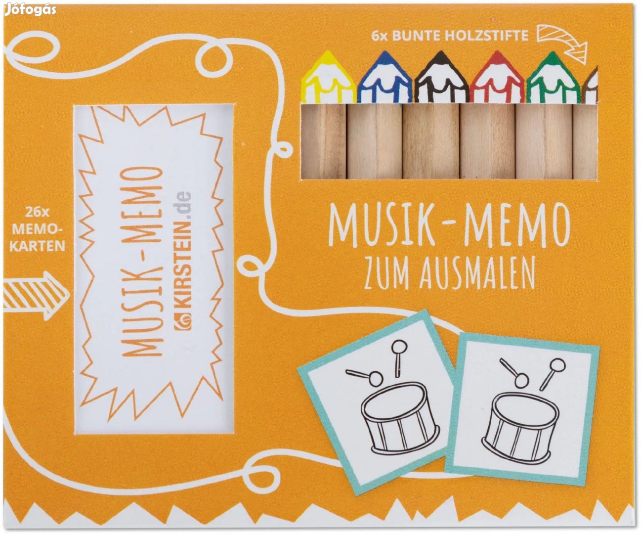 Kirstein Music Színezd Ki Memória Játék Színes Ceruzákkal
