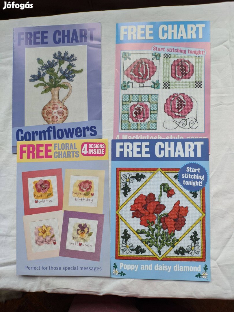 Kis Virágos keresztszemes füzetkék