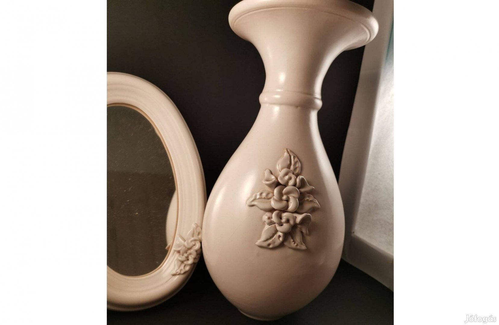Kis kerámia falitükör + váza