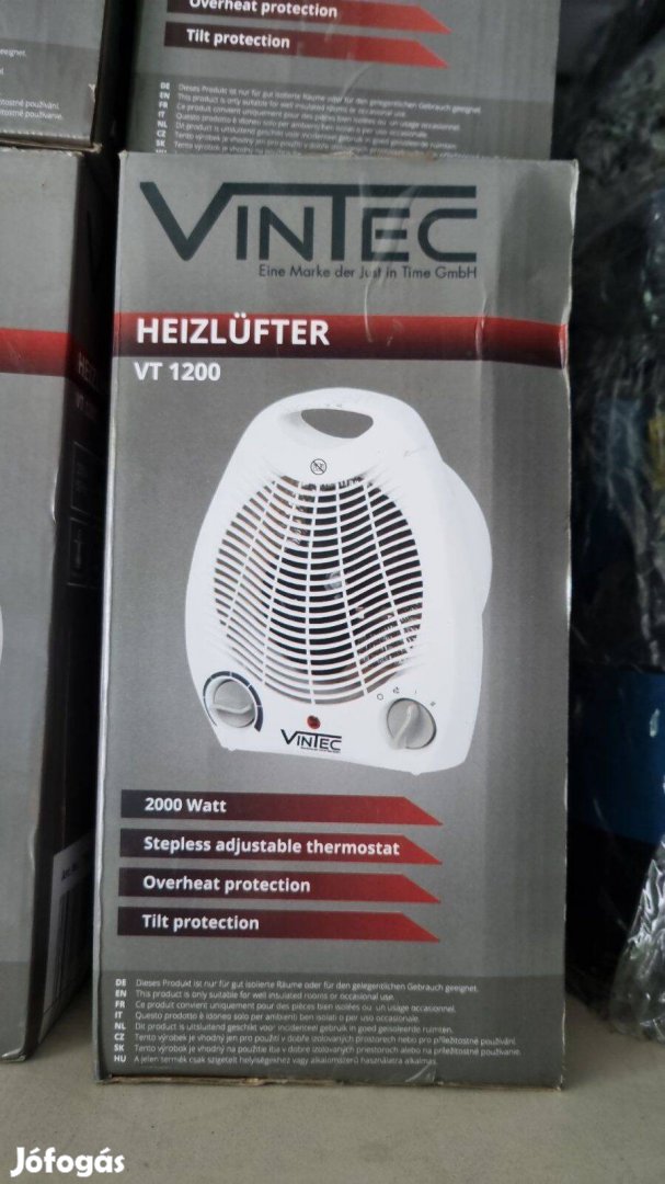 Kis méretű, elektromos hősugárzó, 2000W-os fűtőventilátor, jó áron