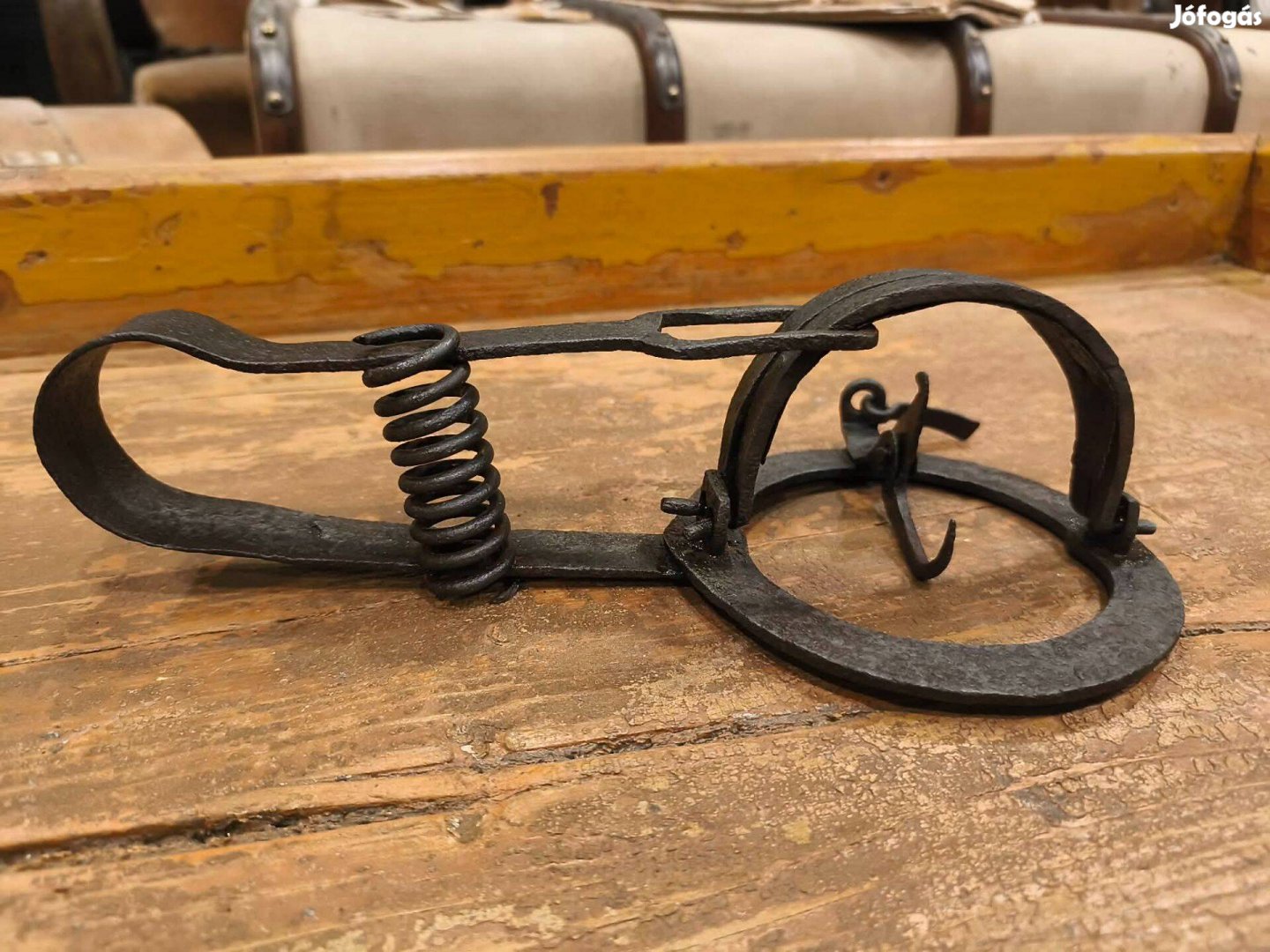 Kisállat csapda ,régi kovácsolt 19.századvégi antik