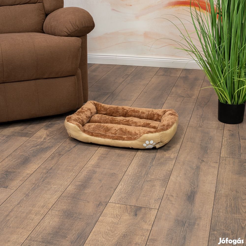 Kisállat fekhely, M méret, bézs-barna kutya / macska