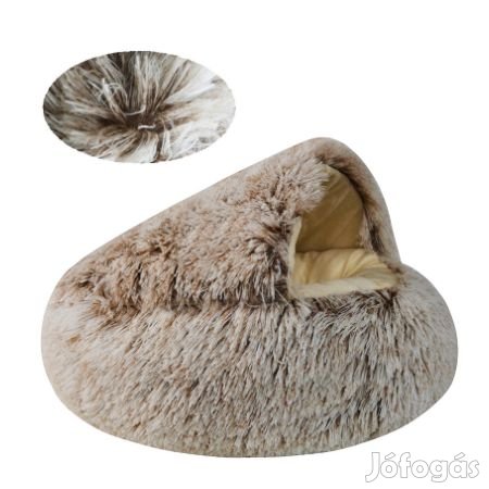 Kisállat fekhely, kuckó 60cm, barna kutya / macska