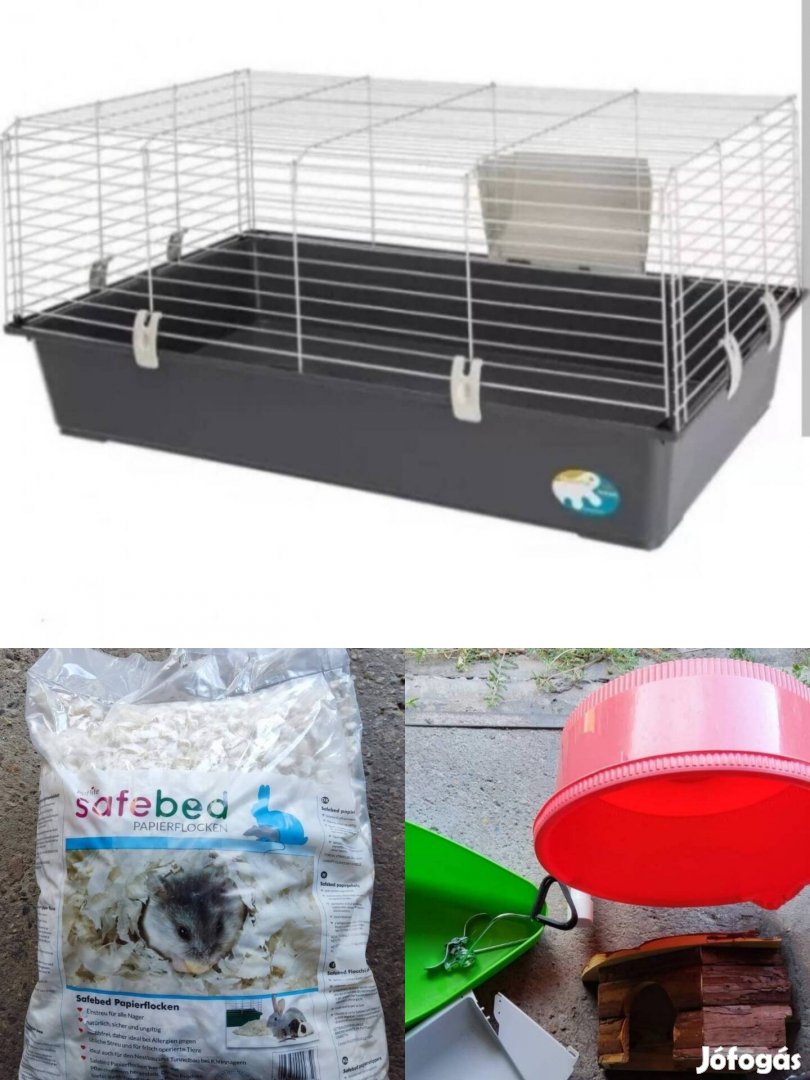 Kisállat ketrec+ tartozékok új állapotú 