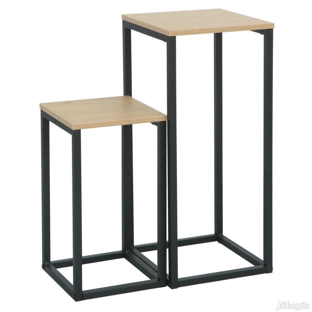 Kisasztalok, 2 db-os szett, tölgyfekete, TOLSOS