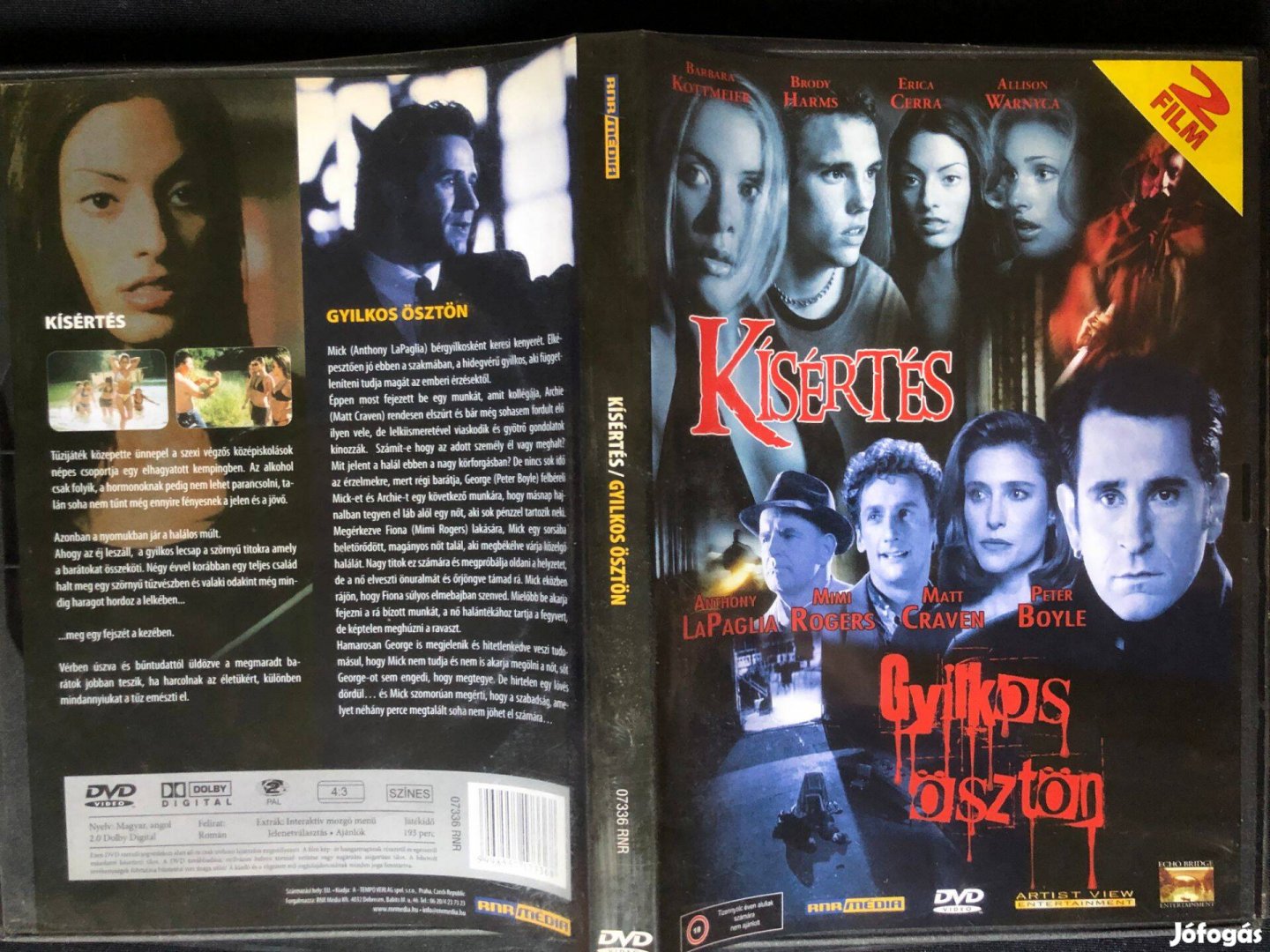 Kísértés + Gyilkos ösztön (2 film 1 lemezen, karcmentes, ritkaság) DVD