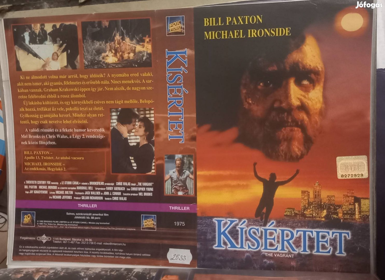 Kísértet - thriller vhs - Bill Paxton