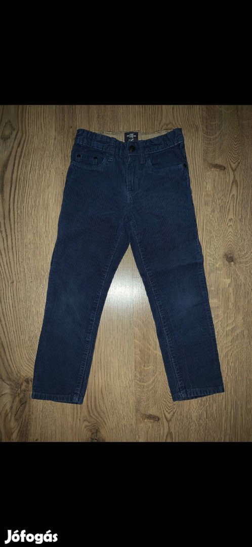 Kisfiú bársony nadrág 116-os, újszerű, sötétkék, HM