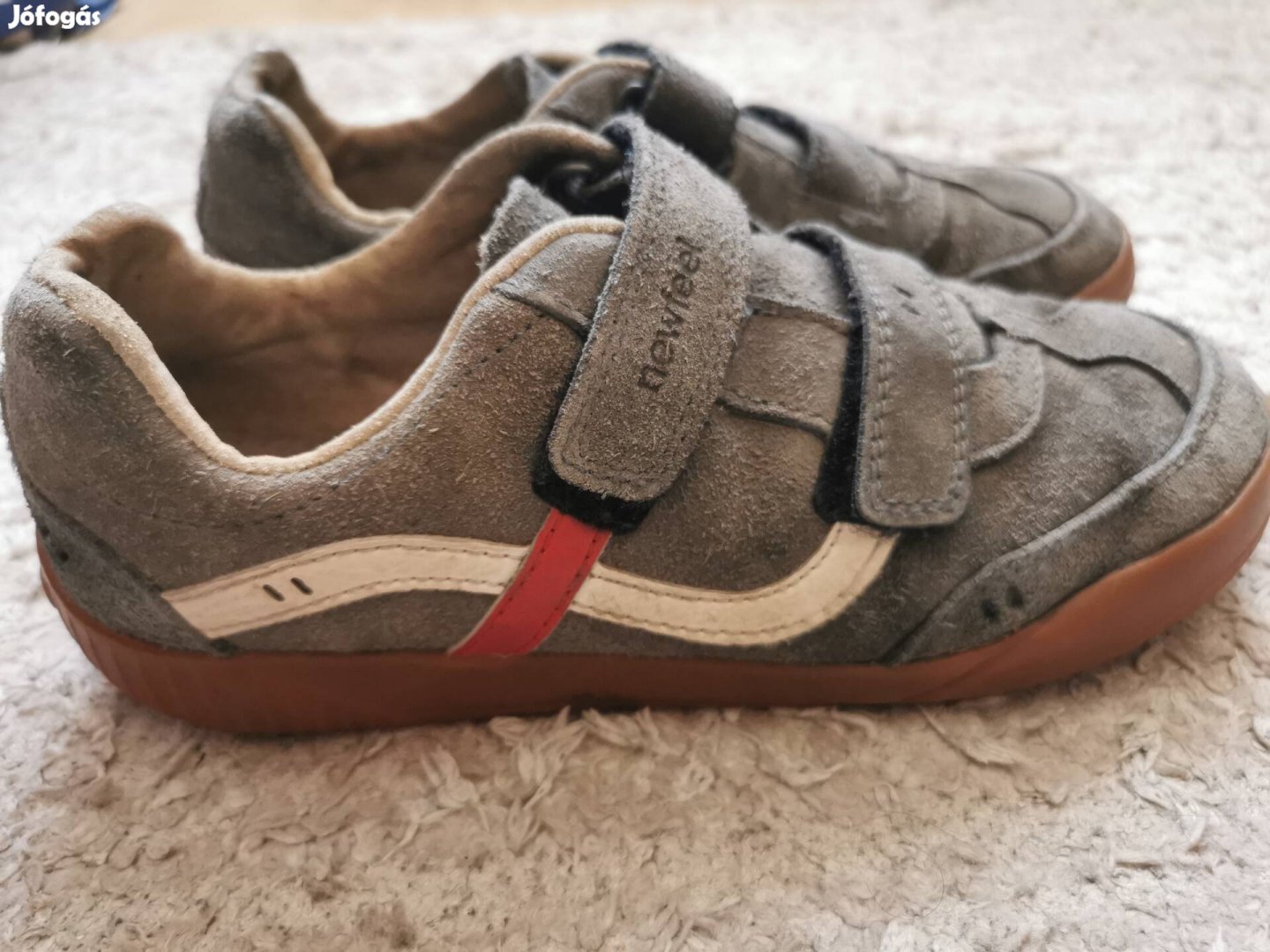 Kisfiú cipő 34-es, szürke, tépőzáras, sneaker 