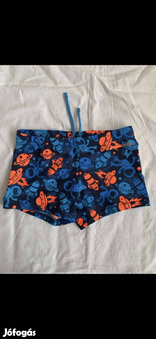 Kisfiú fürdőnadrág 122-es, narancssárga-kék, Decathlon,