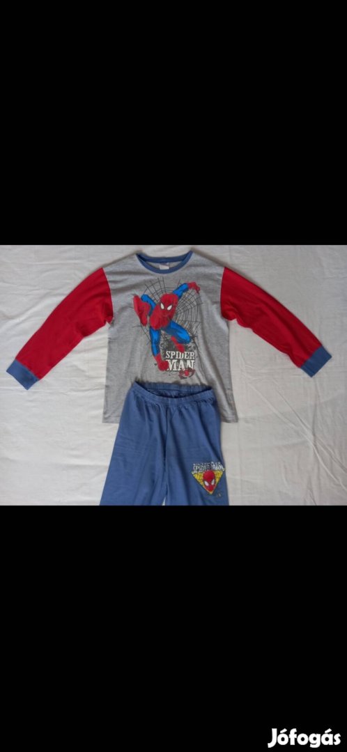Kisfiú pizsama 140-146-os, Pókember, 100 pamut