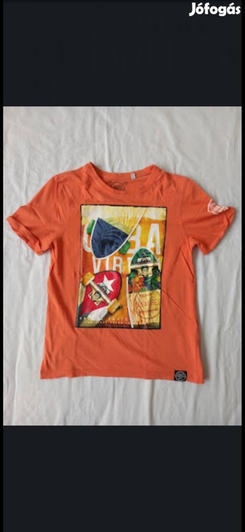 Kisfiú póló 146-152-es, Cuba Vibes, narancssárga, CA