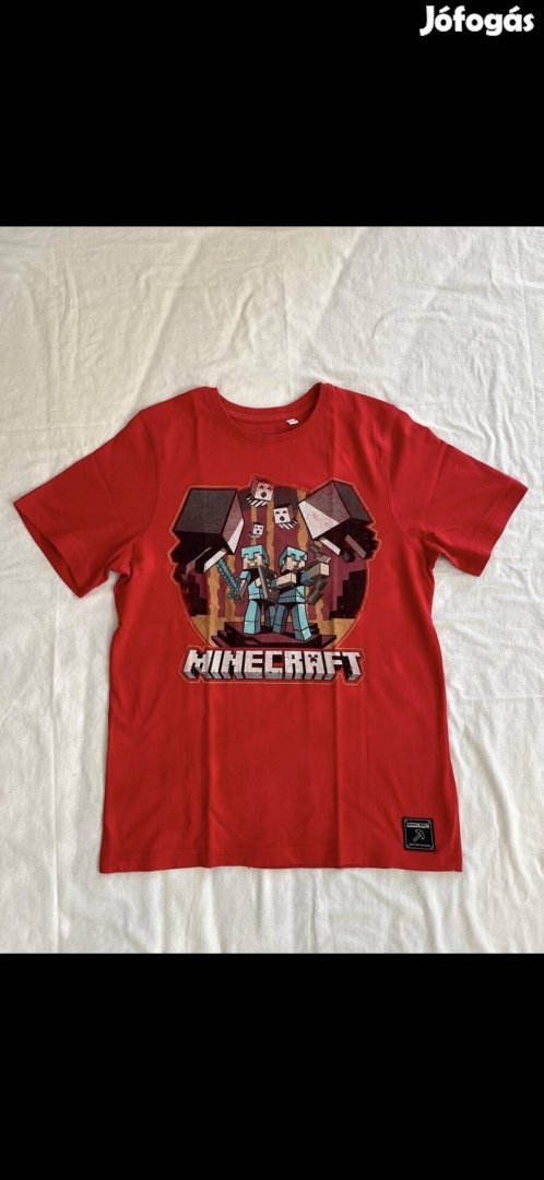 Kisfiú póló 158-164-es, Minecraft, piros, CA