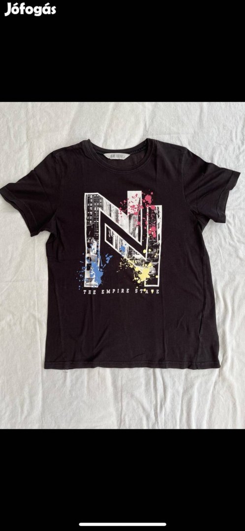 Kisfiú póló (158-164-es, The Empire State, sötét, H&M)