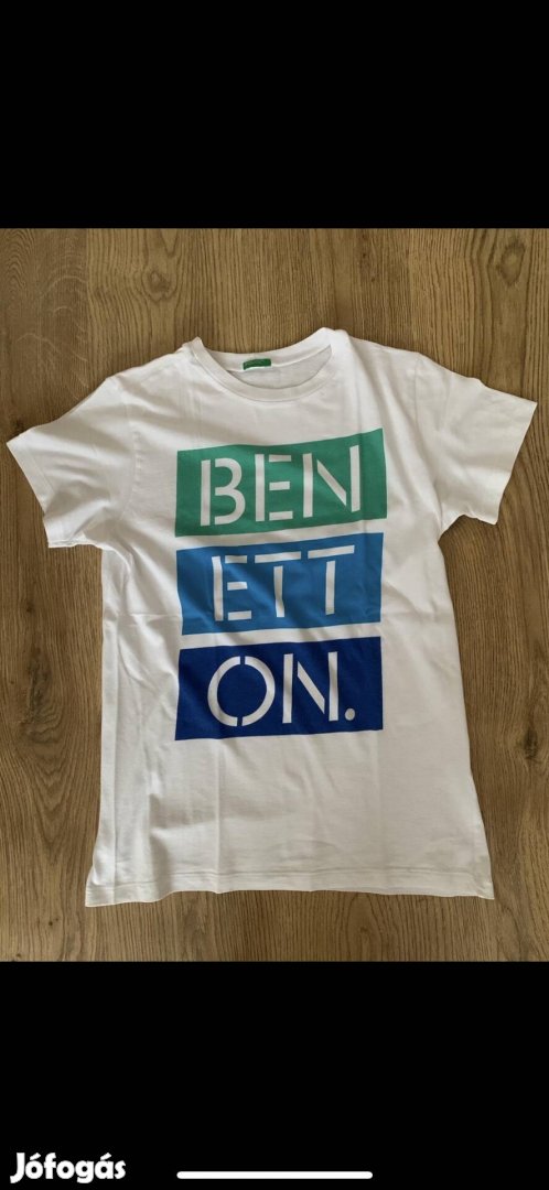 Kisfiú póló (170-es, 3XL, Benetton, fehér)