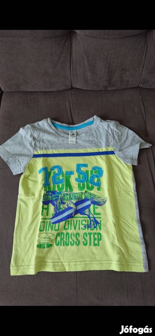 Kisfiú póló 98-104-es, CA, Dino divison mintás