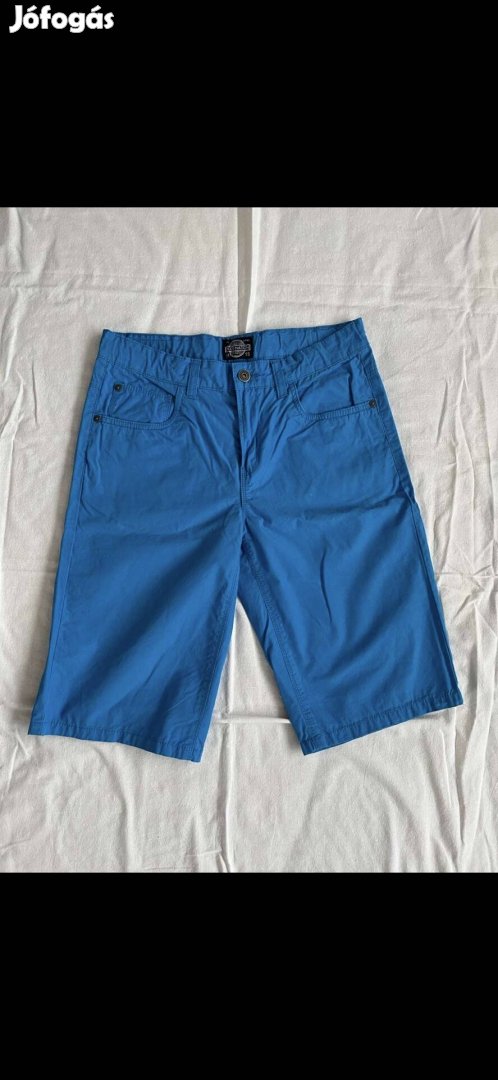Kisfiú rövidnadrág 164-es, kék, vászon, CA