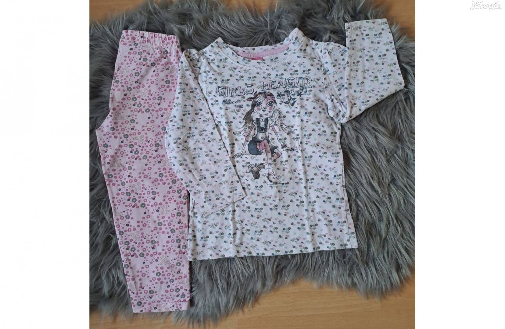 Kislány 116-os pamut pizsama szett lány 116